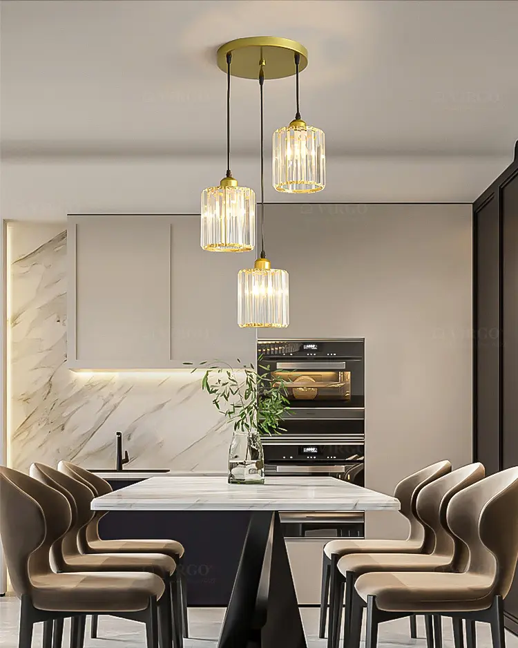 Đèn thả pha lê 3 bóng trang trí P8056/3