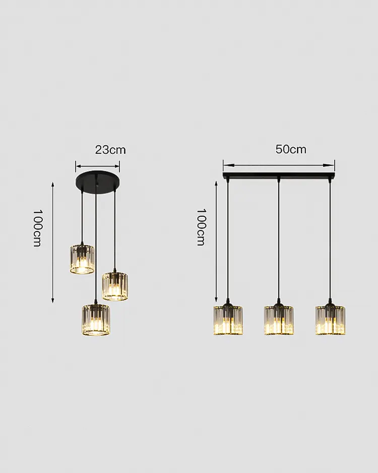 Đèn thả pha lê 3 bóng trang trí P8056/3