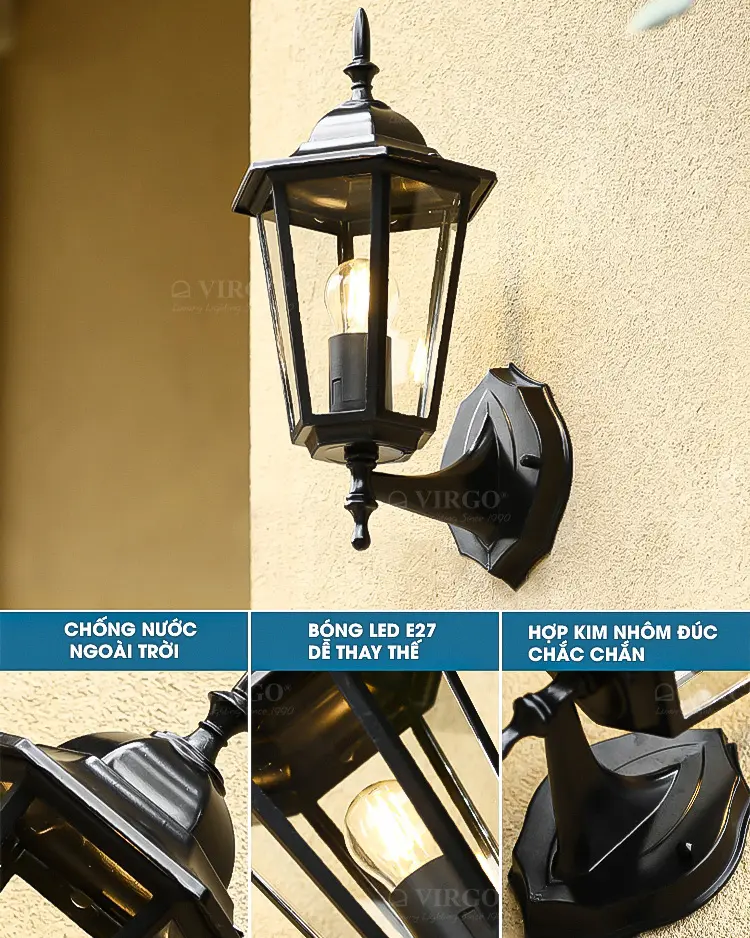 Đèn tường trang trí ngoài trời S051 2 Đèn tường trang trí ngoài trời S051
