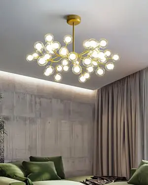 Đèn thả thủy tinh 45 bóng tròn 2 lớp VIRGO P9051BT2