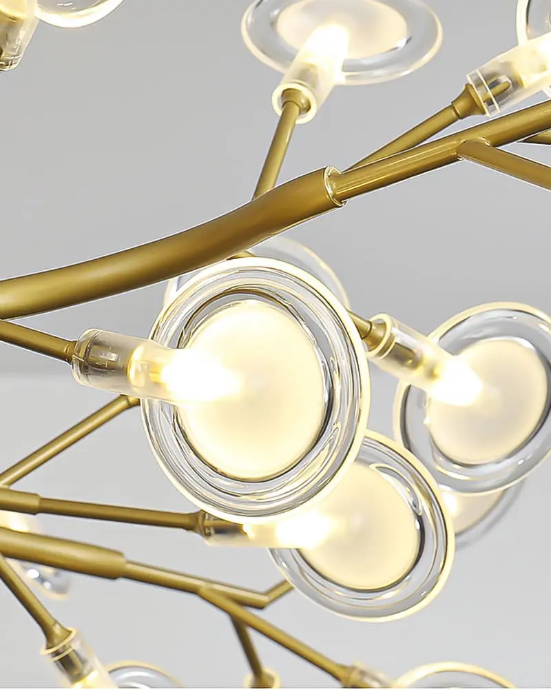 Đèn thả thủy tinh trang trí 45 lá candy VIRGO P9051LC