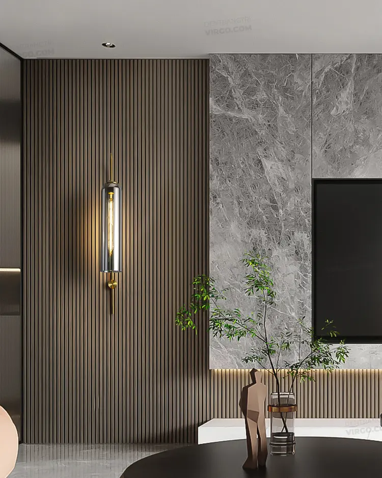 3817 4 Đèn tường thủy tinh khói cao cấp SS2201