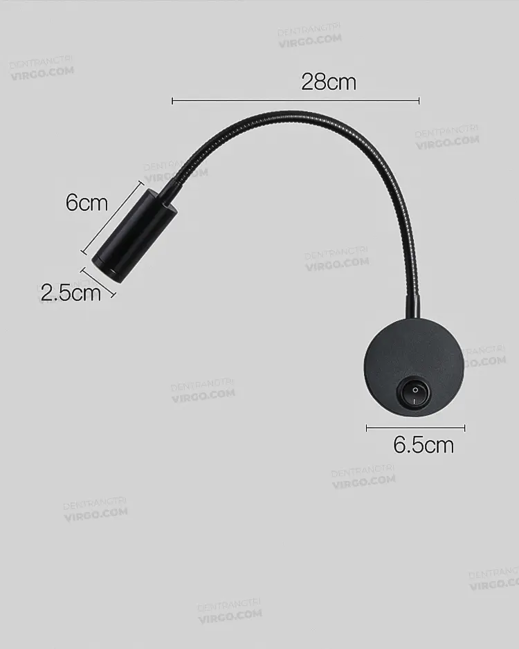 Đèn rọi gắn tường đọc sách, thân dài uống cong S1418 1 Đèn rọi gắn tường đọc sách, thân dài uống cong S1418