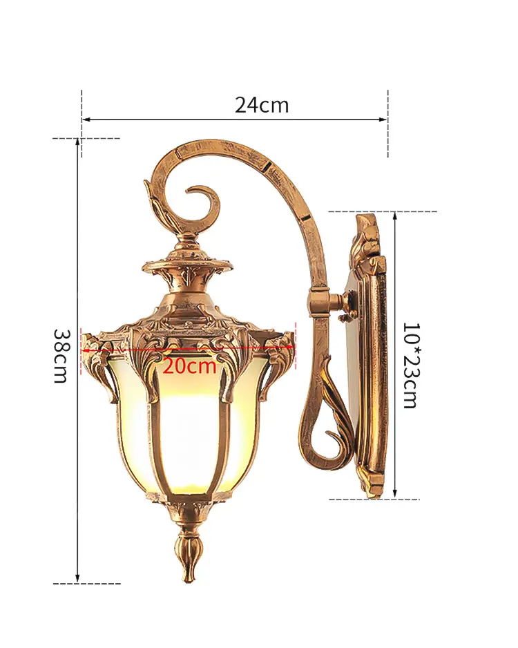 Đèn tường ngoài trời cổ điển S6682 2 Đèn tường ngoài trời cổ điển S6682