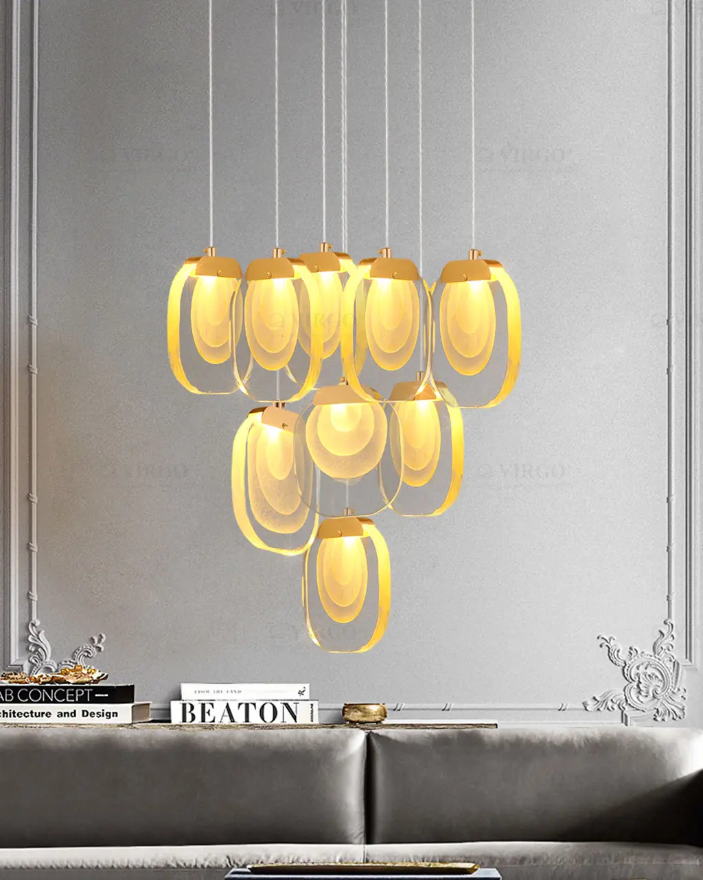 Đèn thả pha lê trang trí cao cấp P0918/10P