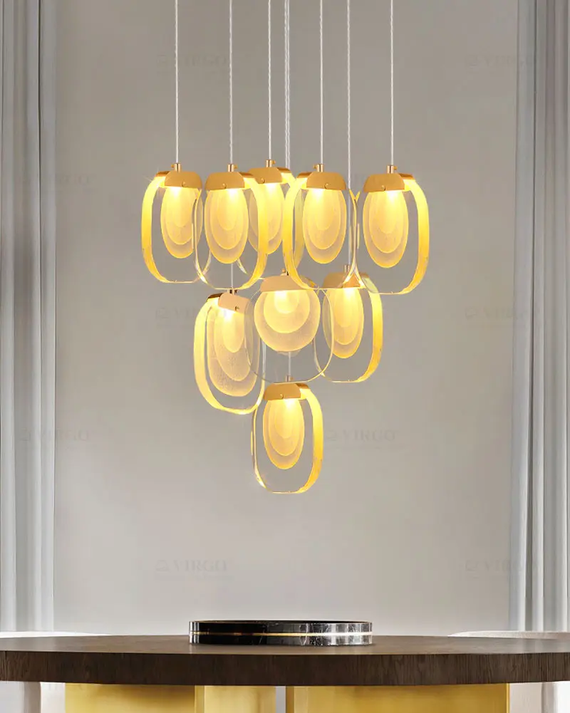 17 4 Đèn thả pha lê trang trí cao cấp P0918/10P