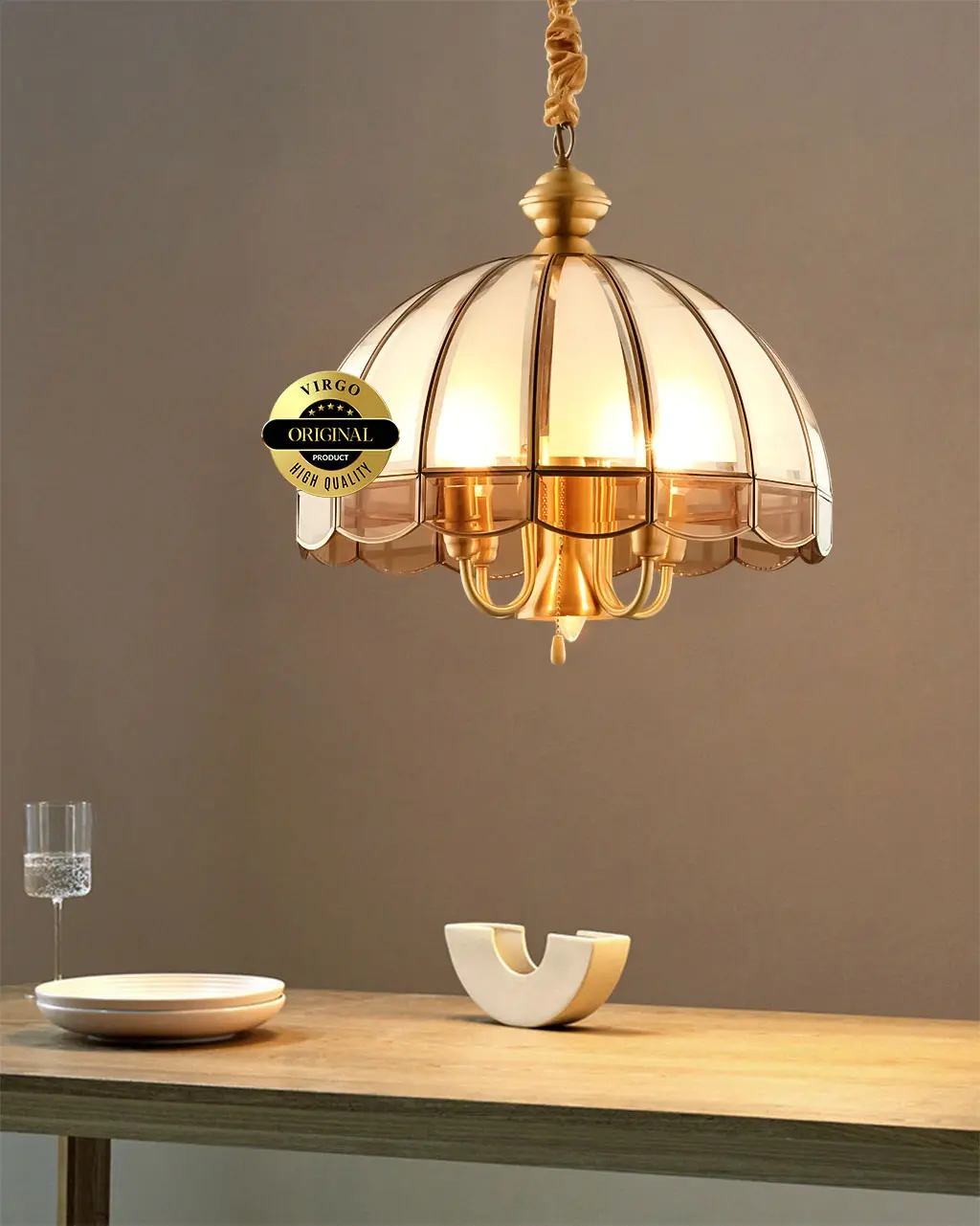 Đèn thả đồng trang trí cao cấp TD04 1 Đèn thả đồng trang trí cao cấp TD04