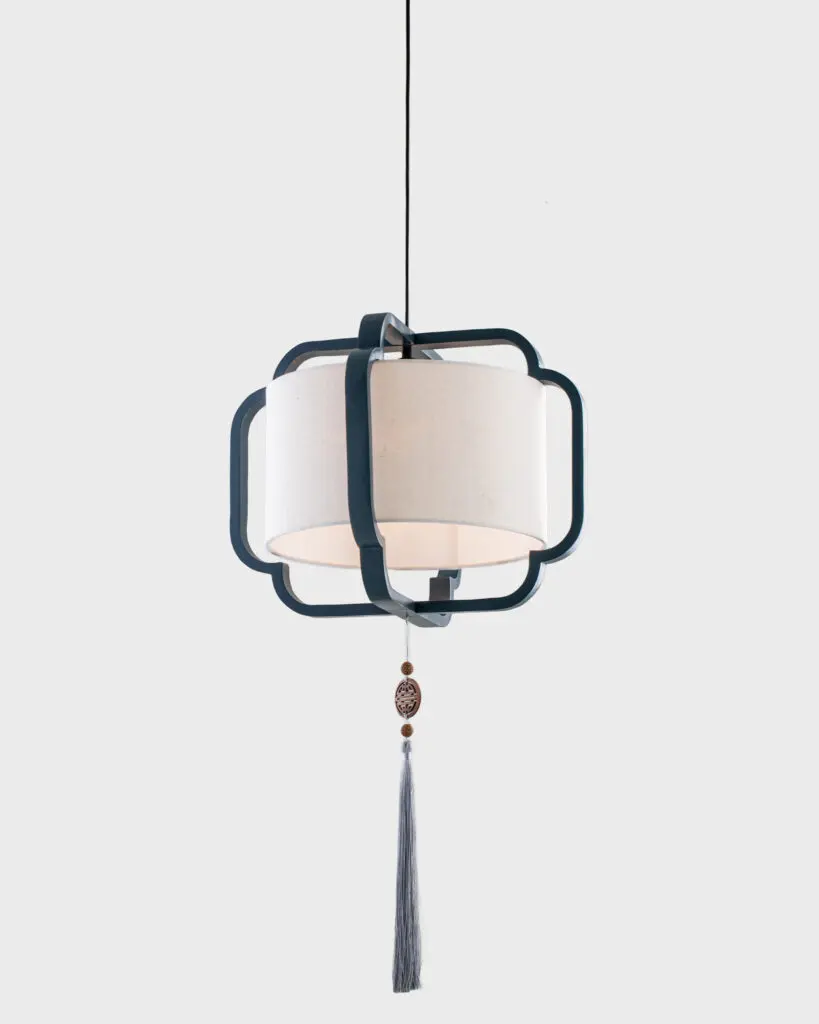 Đèn Thả Indochine Khung Hợp Kim Chao Vải Lụa VRG-20189