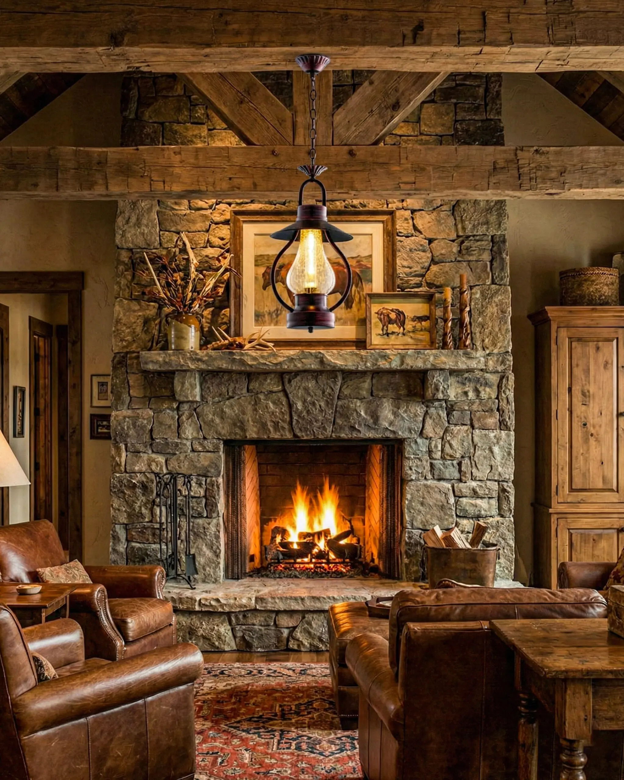 VRG 6824 4 scaled Đèn Thả Cổ Điển Dáng Đèn Dầu Giả Cổ VRG-6824