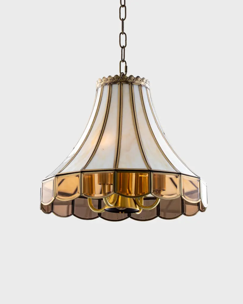 Đèn Thả Đồng Kính Màu Tiffany Phong Cách Indochine Cổ Điển VRG-CD784