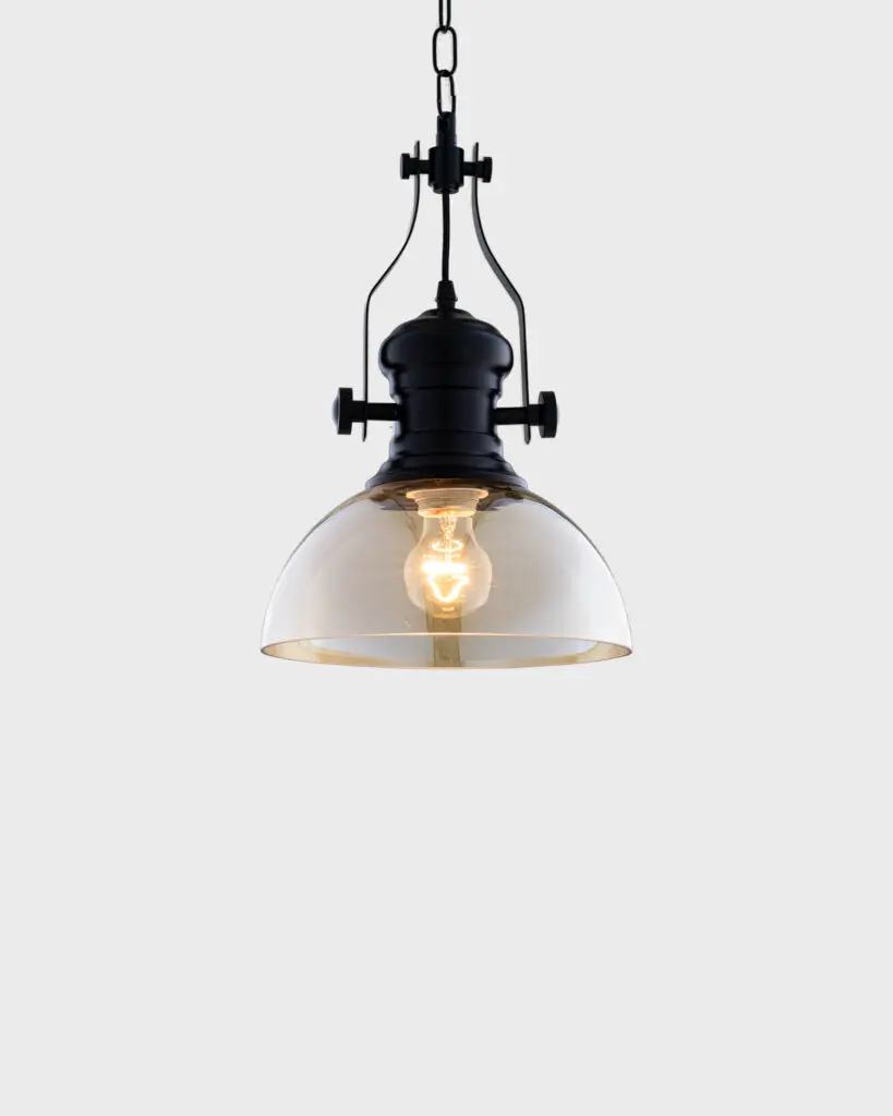 Đèn Thả Chao Bát Thủy Tinh Khung Quai Treo Industrial VRG-TCF63CM11C