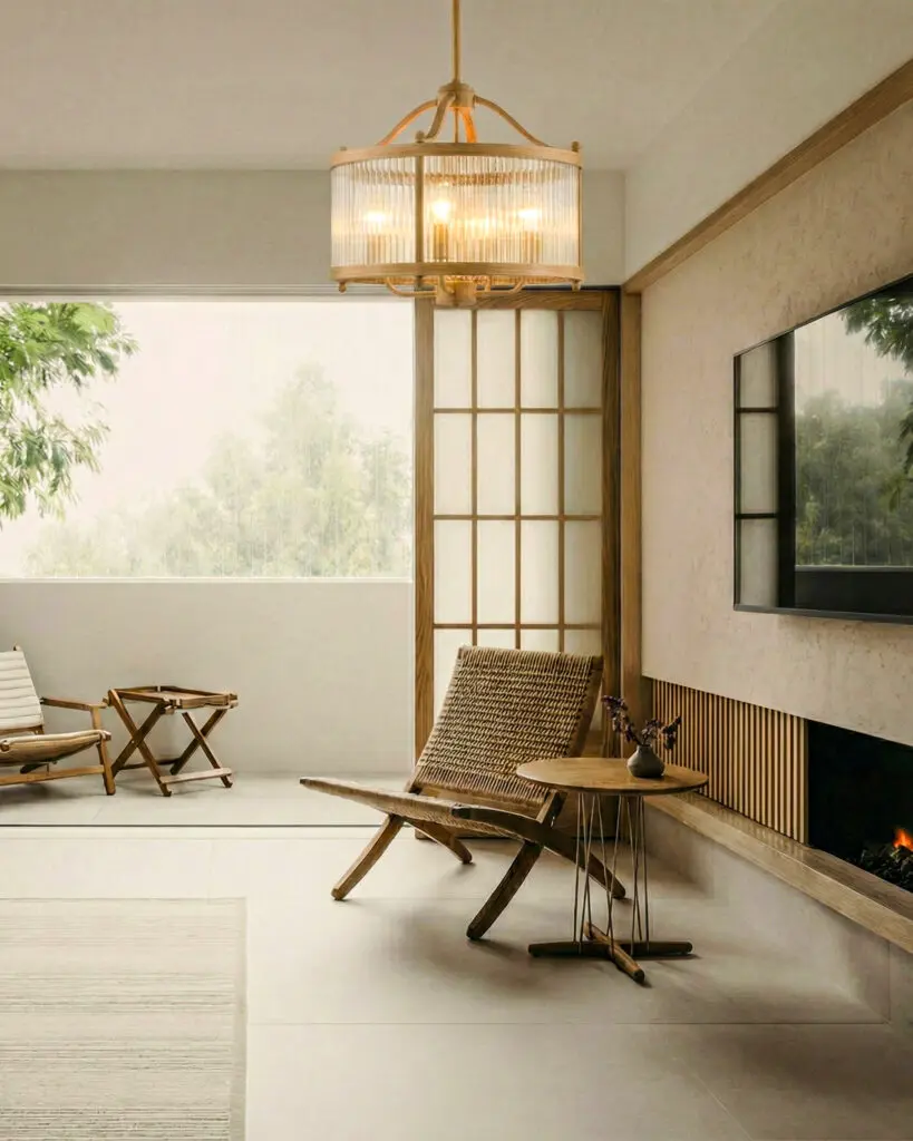 Đèn Thả Đồng Kính Sọc Tròn Phong Cách Indochine Cổ Điển Sang Trọng VRG-TD02