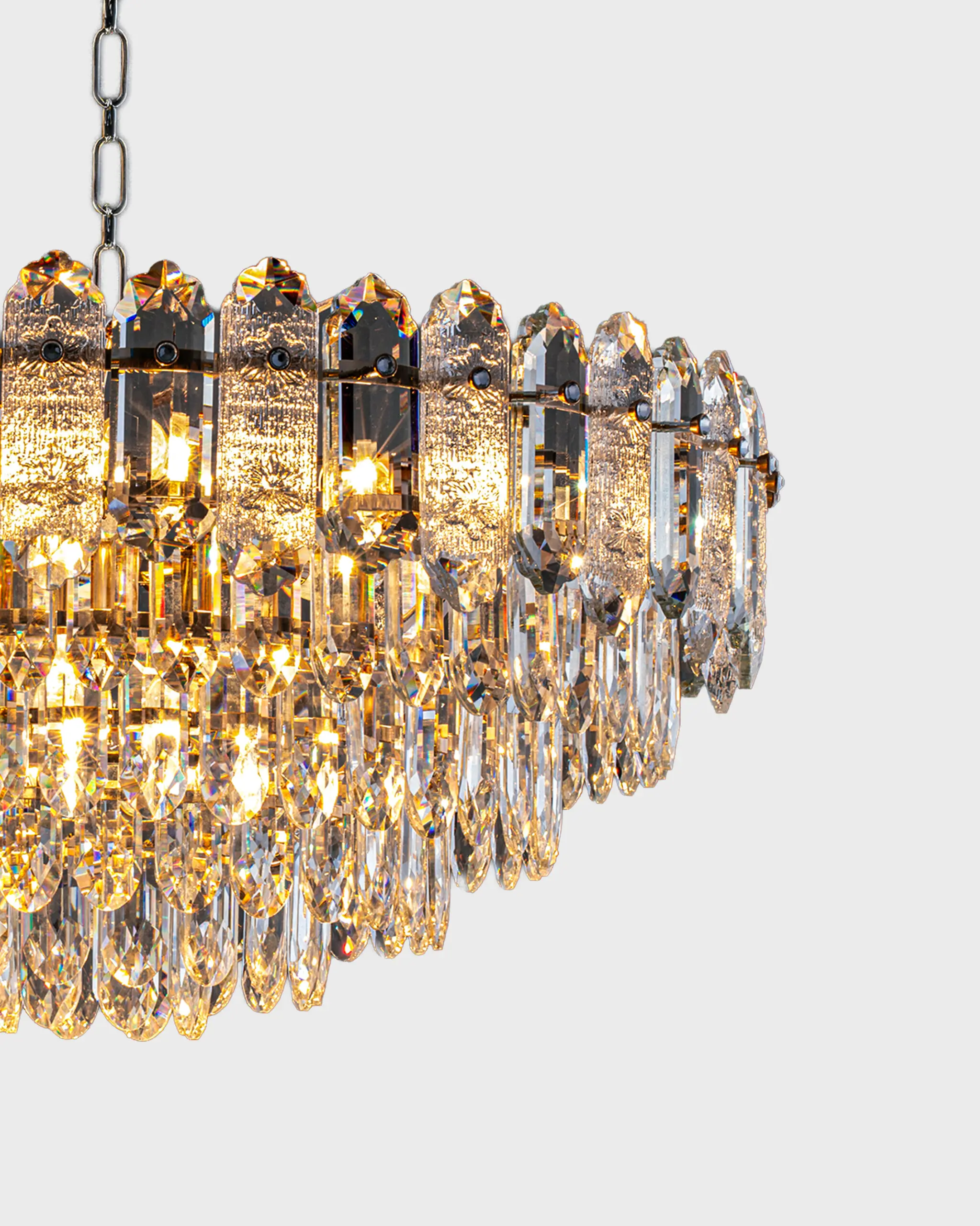 Đèn Chùm Pha Lê Tròn Xếp Tầng Sang Trọng VRG-TH8626 4 Đèn Chùm Pha Lê Tròn Xếp Tầng Sang Trọng VRG-TH8626