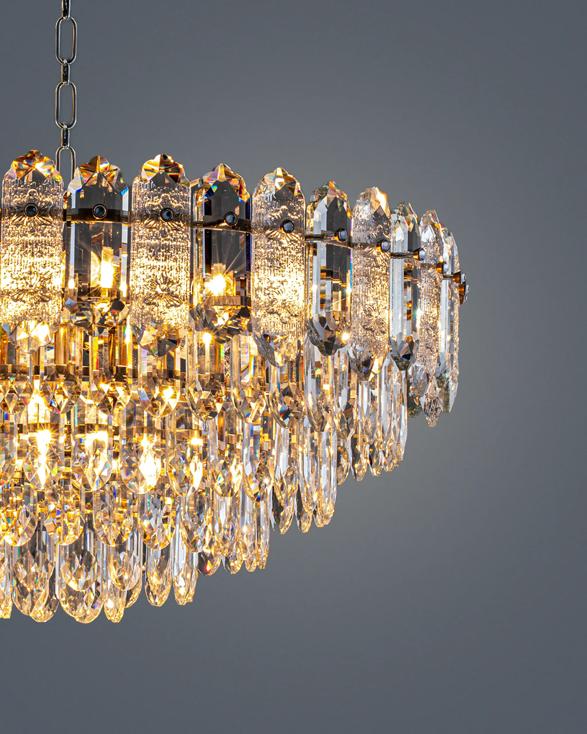 Đèn Chùm Pha Lê Tròn Xếp Tầng Sang Trọng VRG-TH8626 3 Đèn Chùm Pha Lê Tròn Xếp Tầng Sang Trọng VRG-TH8626