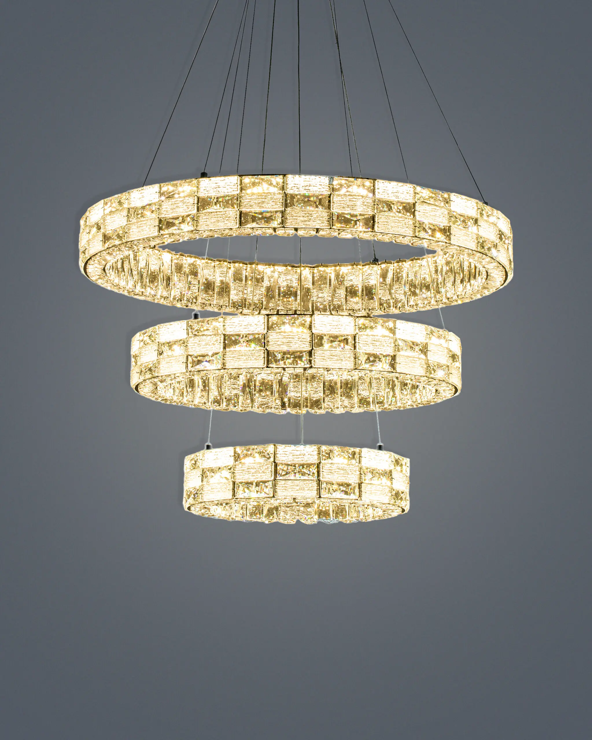 Đèn Thả Pha Lê 3 Tầng Khối Vuông Sang Trọng VRG-TH8807 1 Đèn Thả Pha Lê 3 Tầng Khối Vuông Sang Trọng VRG-TH8807