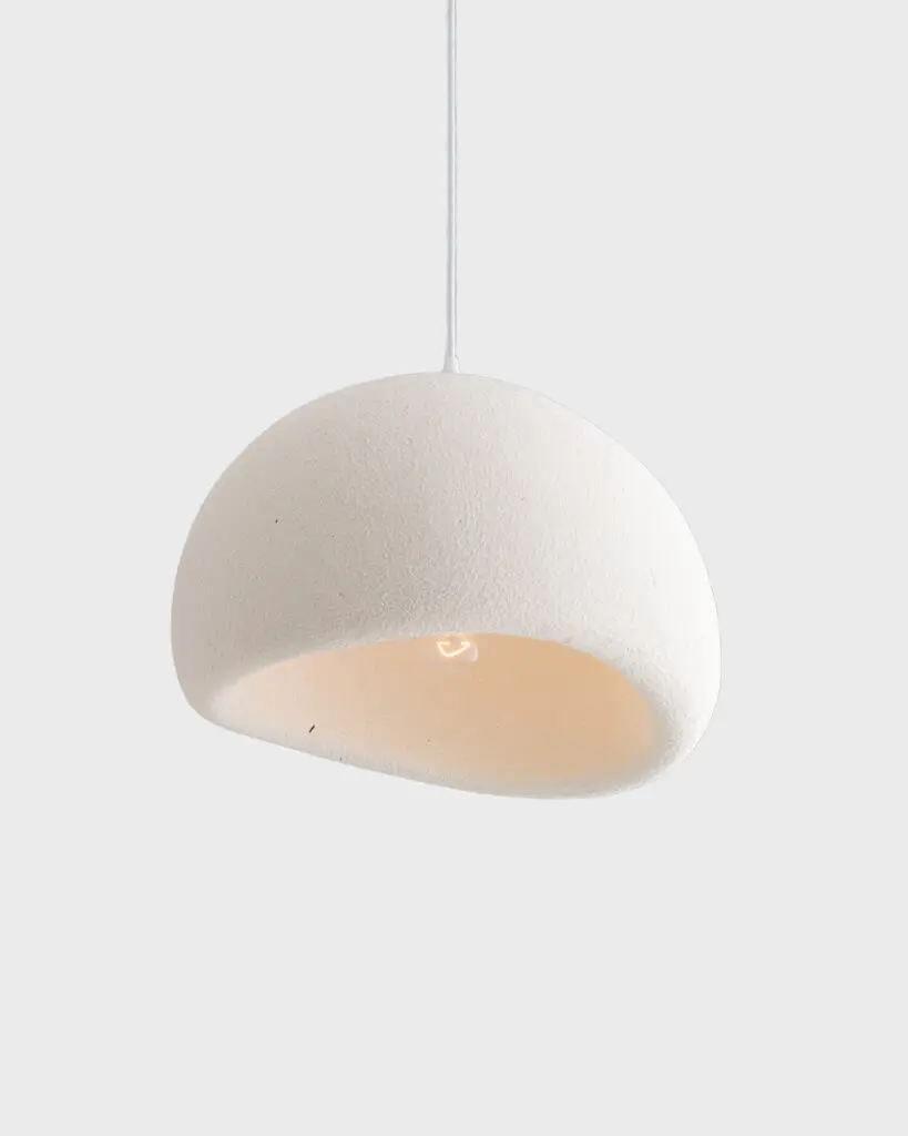 Đèn Thả Trần Phong Cách Wabi-Sabi Dáng Bát Úp Giả Đá VRG-THD85