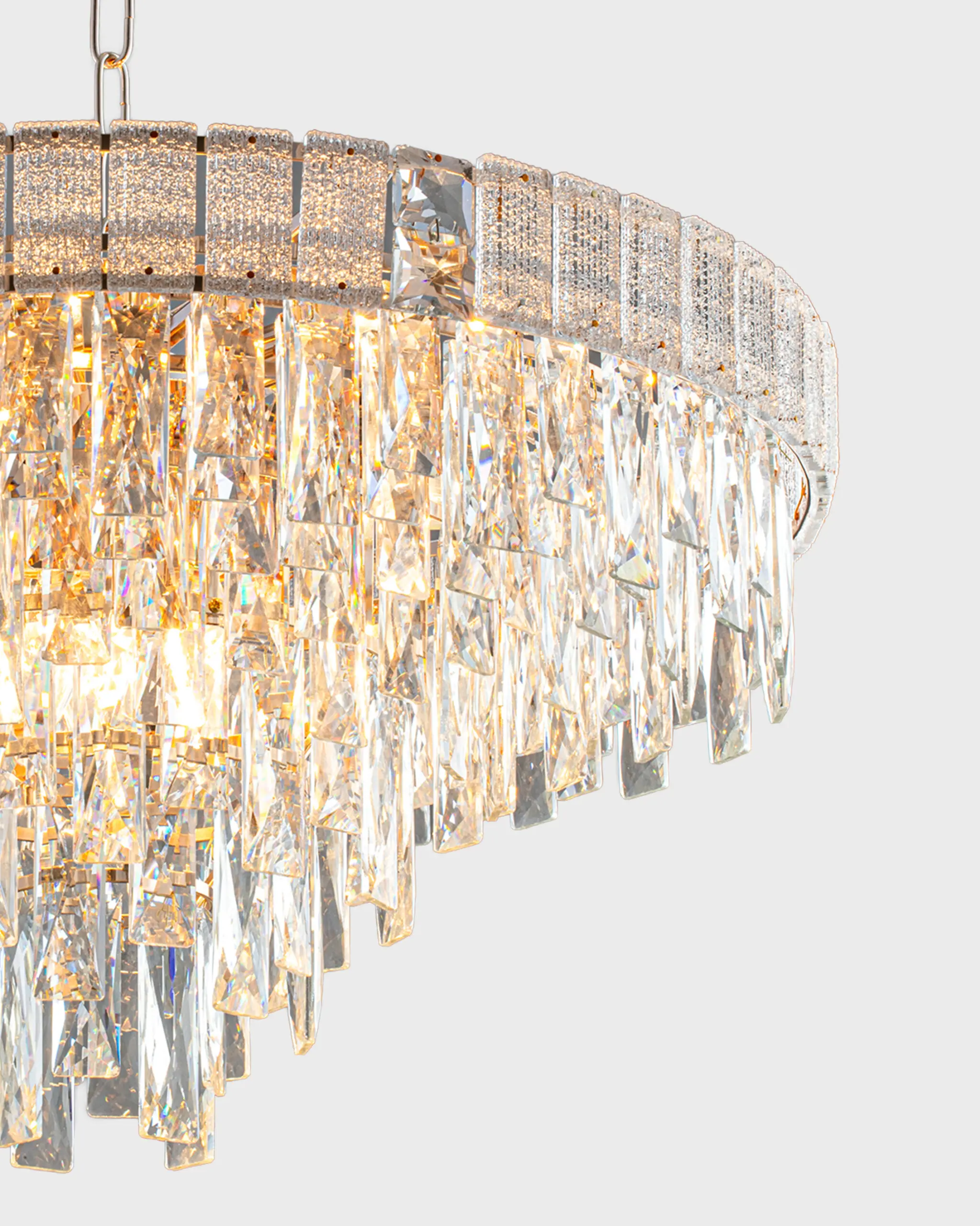 Đèn Chùm Pha Lê Thả Tầng Hiện Đại Khung Tròn Mạ Crom Sang Trọng VRG-TPL326T600 3 Đèn Chùm Pha Lê Thả Tầng Hiện Đại Khung Tròn Mạ Crom Sang Trọng VRG-TPL326T600