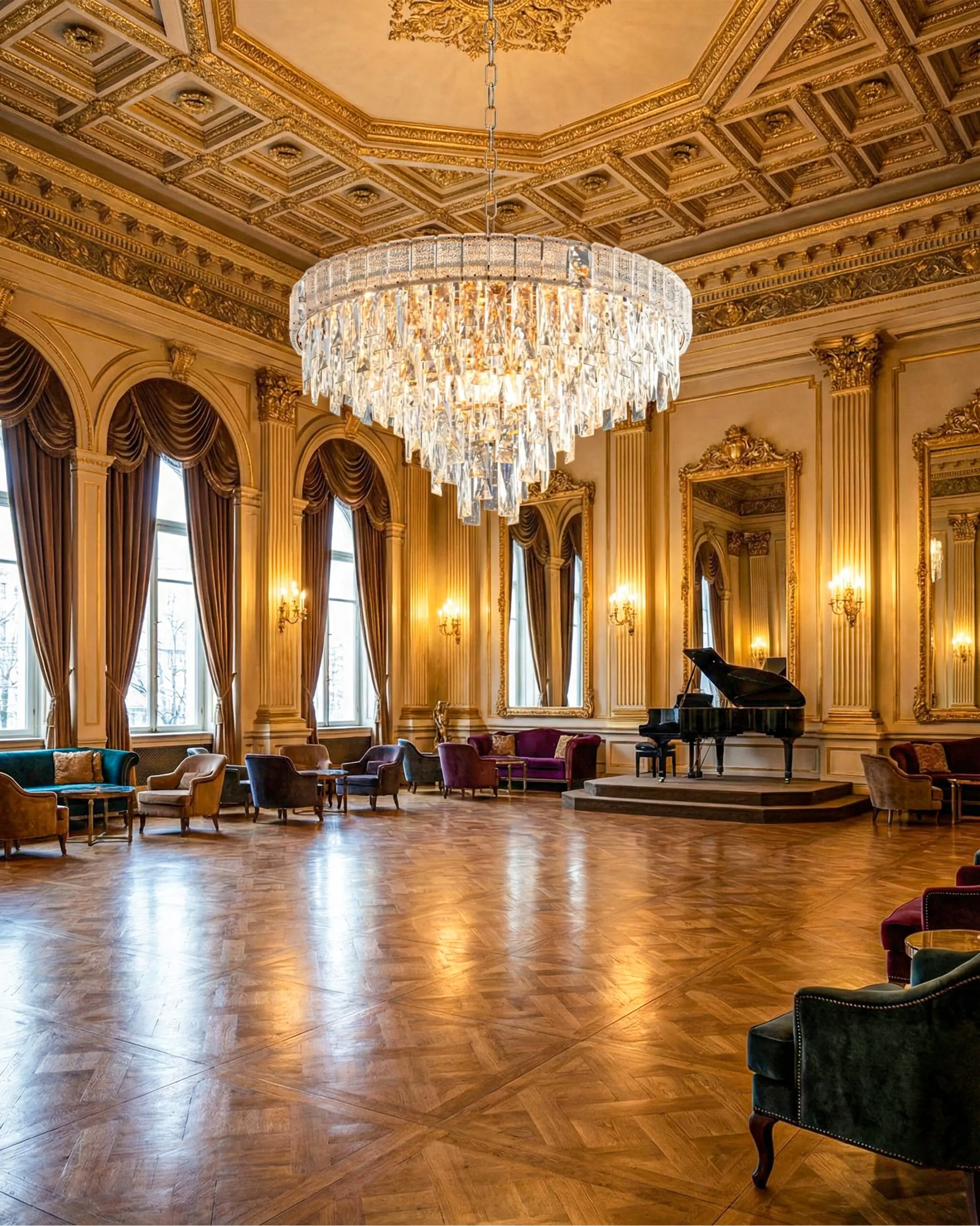 Đèn Chùm Pha Lê Thả Tầng Hiện Đại Khung Tròn Mạ Crom Sang Trọng VRG-TPL326T600 2 Đèn Chùm Pha Lê Thả Tầng Hiện Đại Khung Tròn Mạ Crom Sang Trọng VRG-TPL326T600