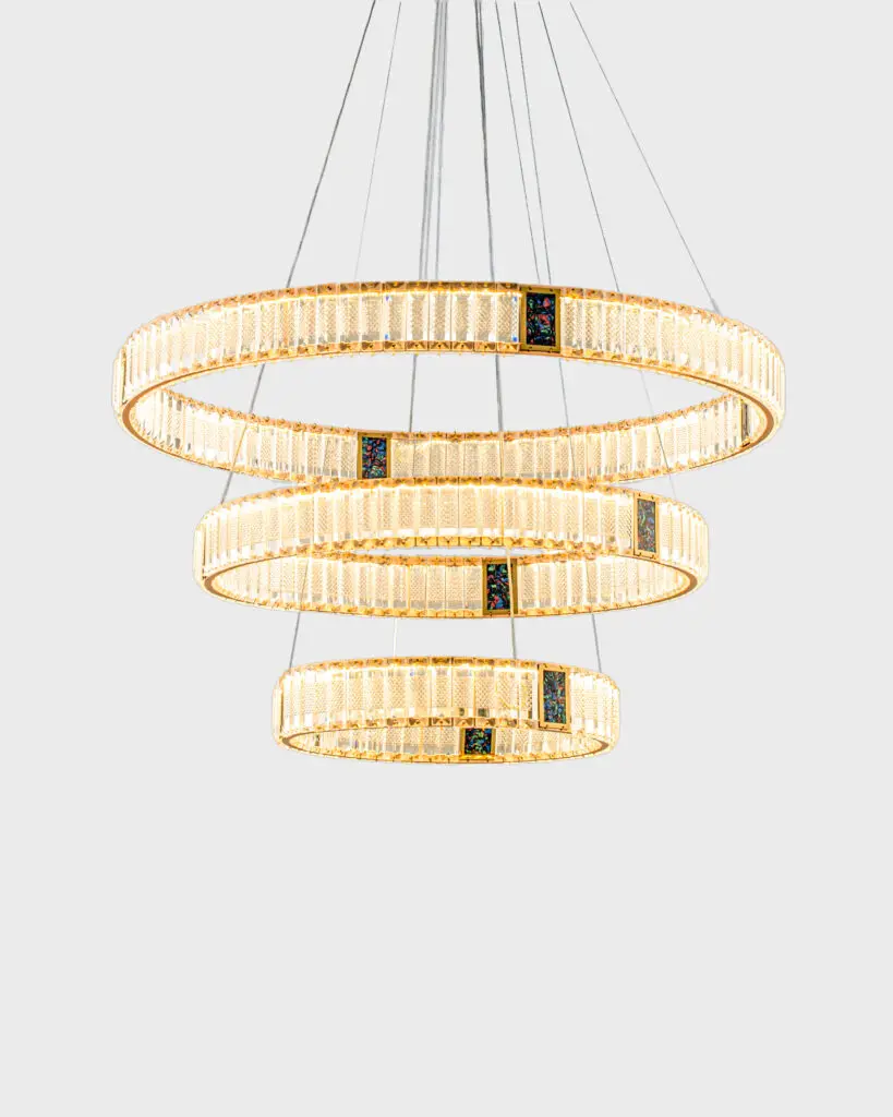 Đèn Chùm Pha Lê Thả 3 Tầng Vòng Tròn Hiện Đại VRG-TPL810283