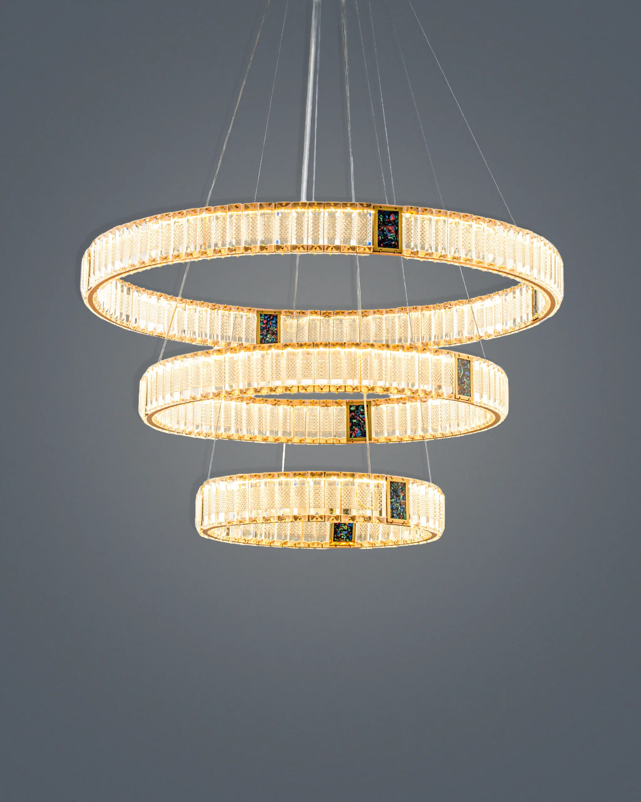 Đèn Chùm Pha Lê Thả 3 Tầng Vòng Tròn Hiện Đại VRG-TPL810283 1 Đèn Chùm Pha Lê Thả 3 Tầng Vòng Tròn Hiện Đại VRG-TPL810283