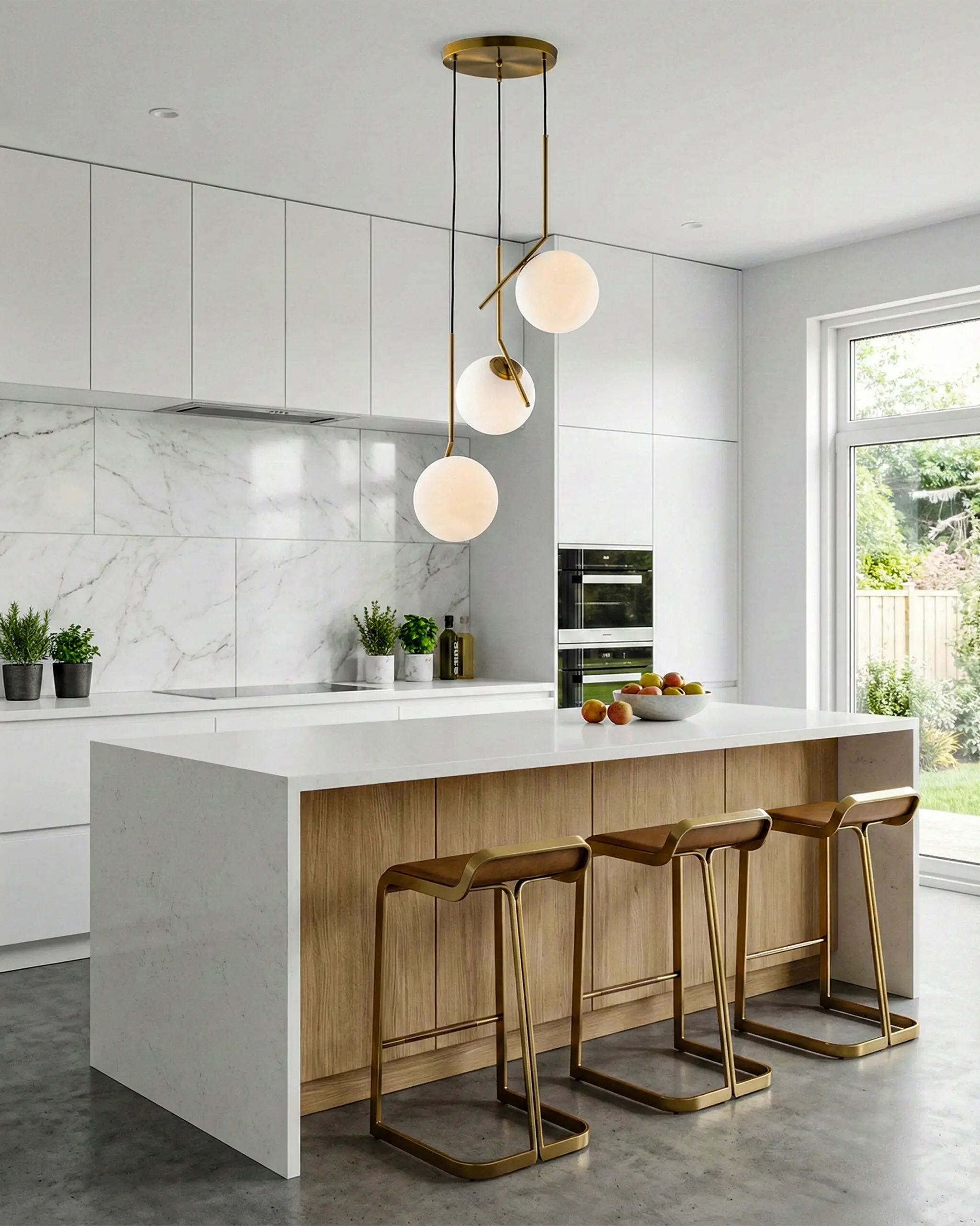 Bộ 3 Đèn Thả Bóng Tròn Khung Vàng Dáng Nhánh Cây VRG-TTK03F-3 2 Bộ 3 Đèn Thả Bóng Tròn Khung Vàng Dáng Nhánh Cây VRG-TTK03F-3