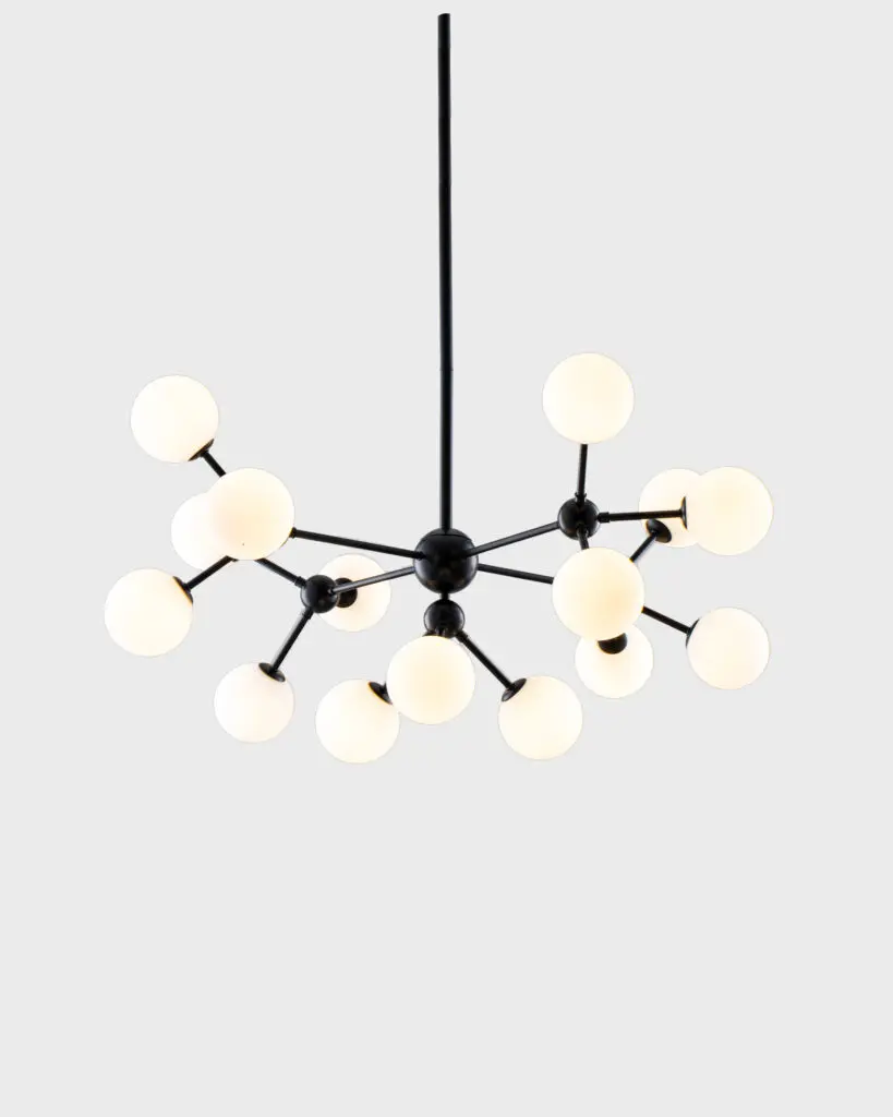 Đèn Chùm Phân Tử 15 Bóng Chao Trắng Sữa Chống Chói VRG-TTK817-15M