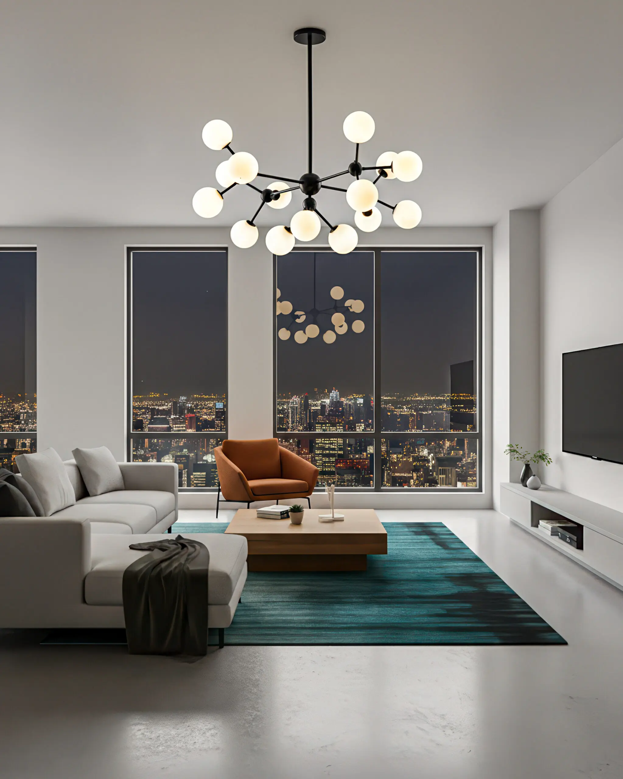 VRG TTK817 15M 4 scaled Đèn Chùm Phân Tử 15 Bóng Chao Trắng Sữa Chống Chói VRG-TTK817-15M