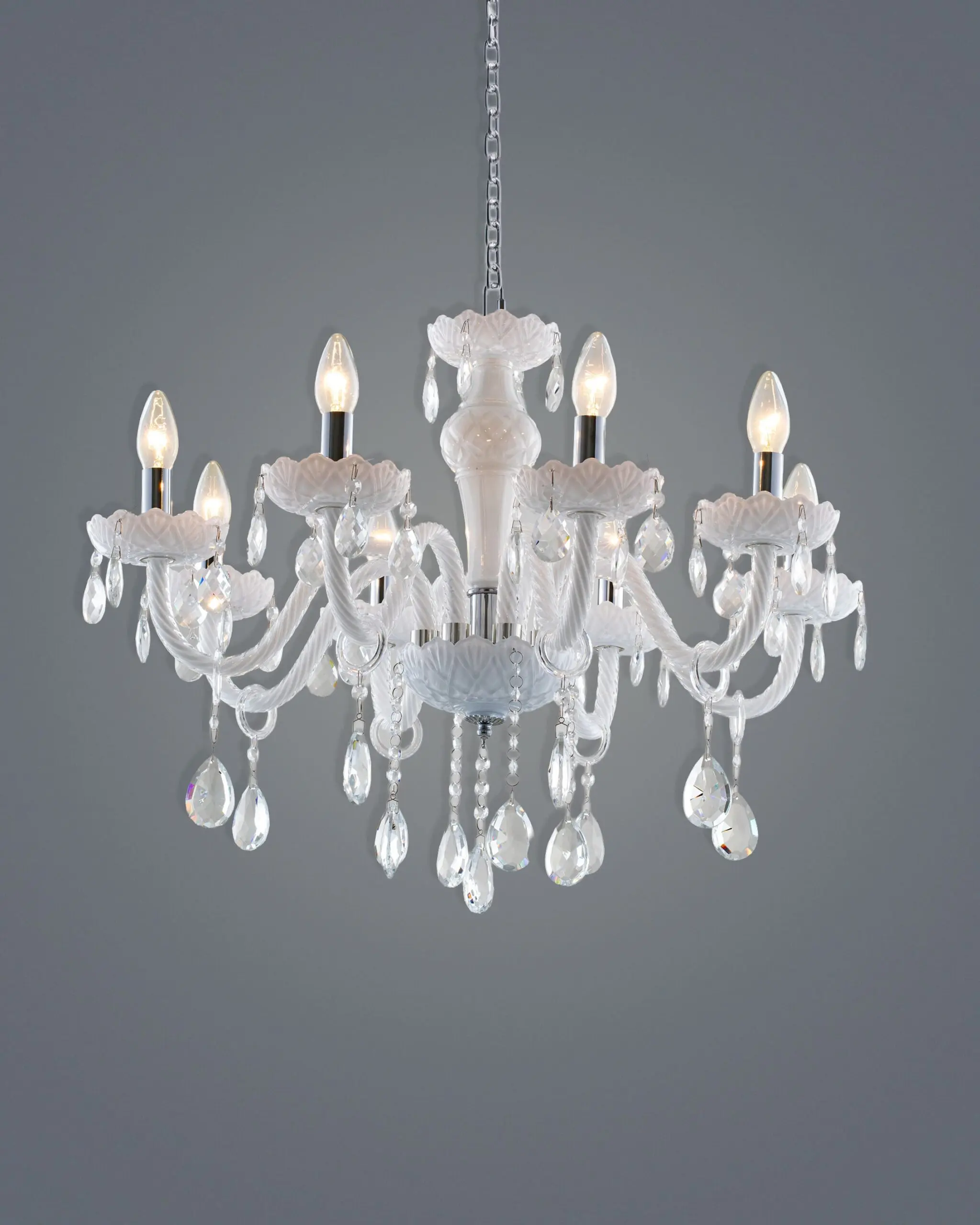 Đèn Chùm Pha Lê Tân Cổ Điển White Opal Cao Cấp VRG-CPL801 1 Đèn Chùm Pha Lê Tân Cổ Điển White Opal Cao Cấp VRG-CPL801