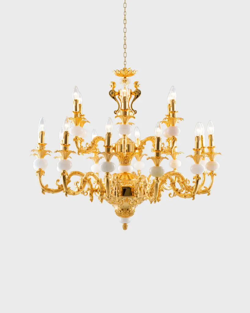 Đèn Chùm Đồng Cổ Điển Kiệt Tác 18 Tay Đẳng Cấp Hoàng Gia VRG-DC4980-18