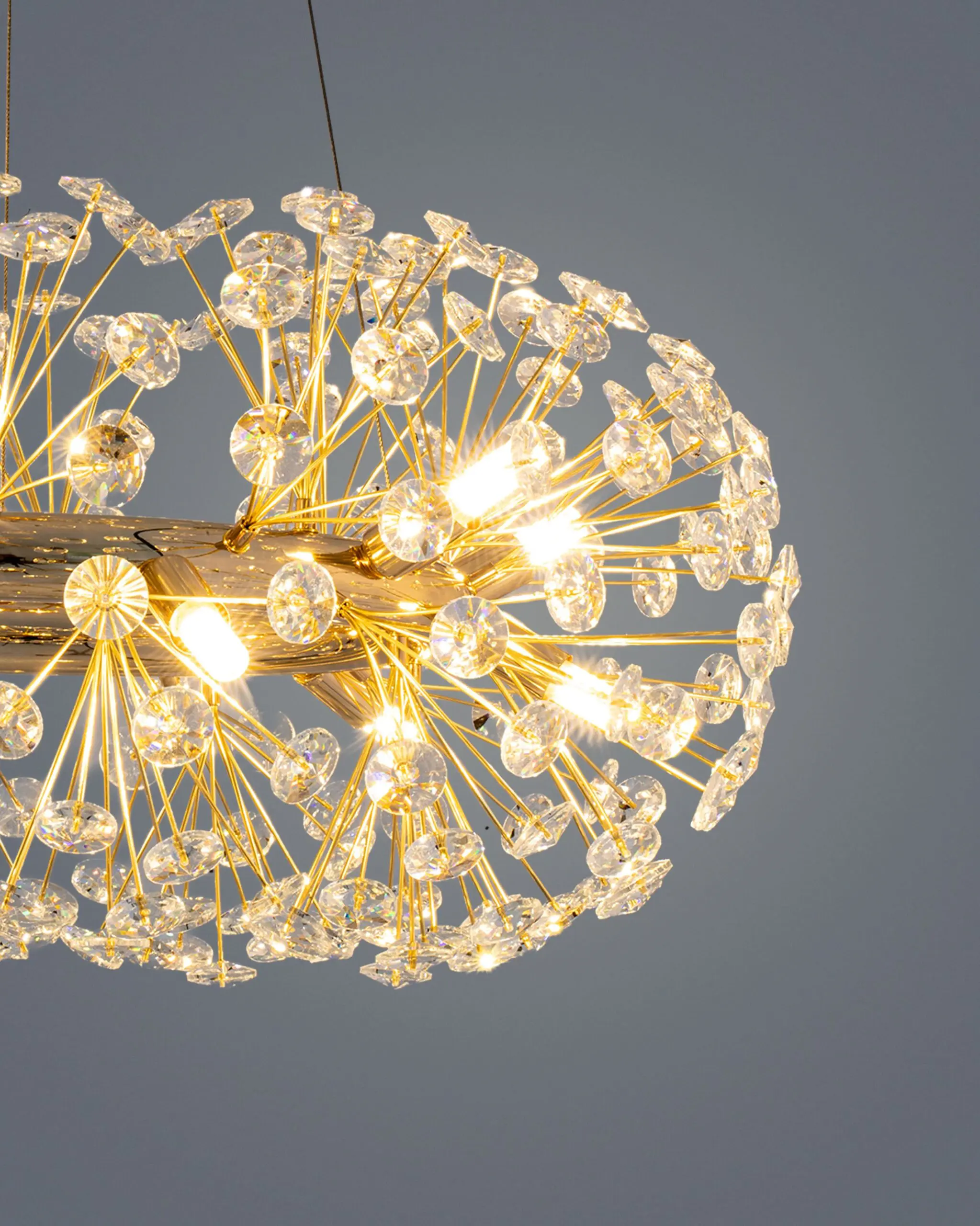 Đèn Thả Pha Lê Bồ Công Anh Dáng Tròn Hiện Đại VRG-DT2601-V2 2 Đèn Thả Pha Lê Bồ Công Anh Dáng Tròn Hiện Đại VRG-DT2601-V2