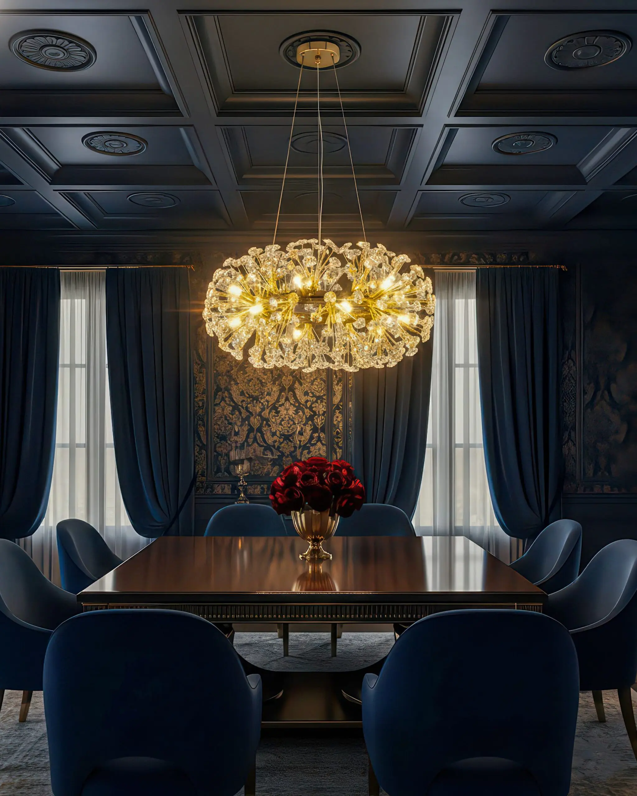 Đèn Thả Pha Lê Bồ Công Anh Dáng Tròn Hiện Đại VRG-DT2601-V2 3 Đèn Thả Pha Lê Bồ Công Anh Dáng Tròn Hiện Đại VRG-DT2601-V2