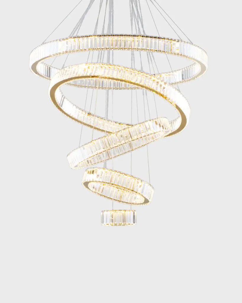 Đèn Thả Thông Tầng Pha Lê 5 Vòng Xoắn Ốc VRG-TH807821