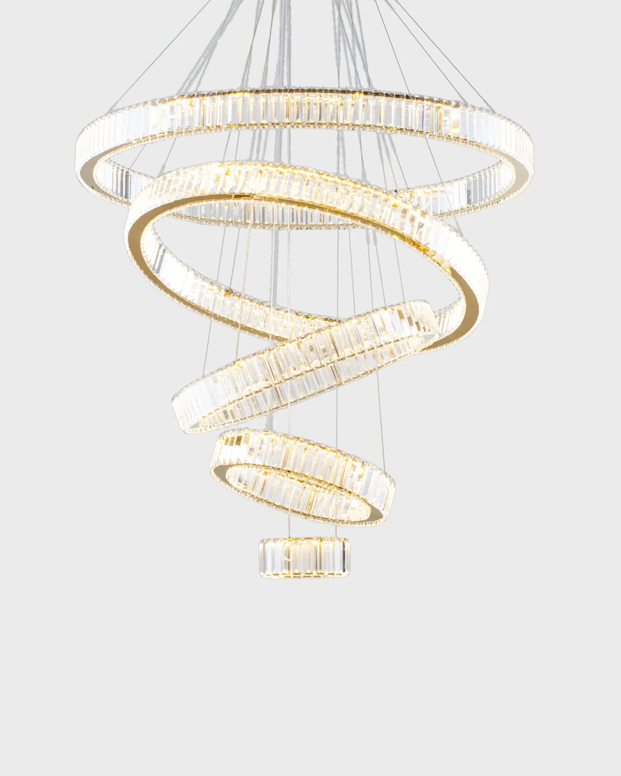 Đèn Thả Thông Tầng Pha Lê 5 Vòng Xoắn Ốc VRG-TH807821