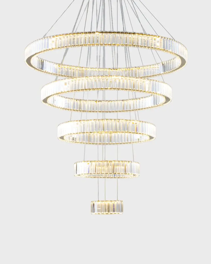 Đèn Thả Thông Tầng Pha Lê Dáng Tháp 5 Tầng VRG-TH807821-V2