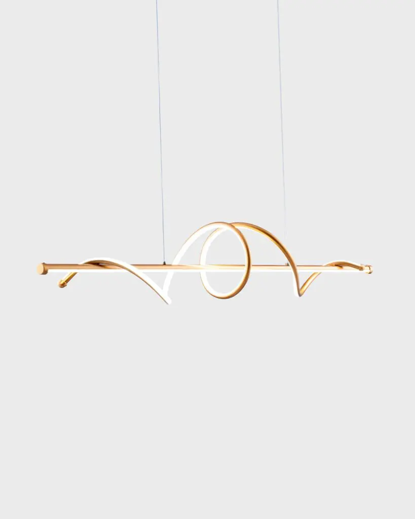 Đèn Thả Bàn Ăn LED Thanh Ngang Uốn Lượn Nghệ Thuật VRG-TTK136