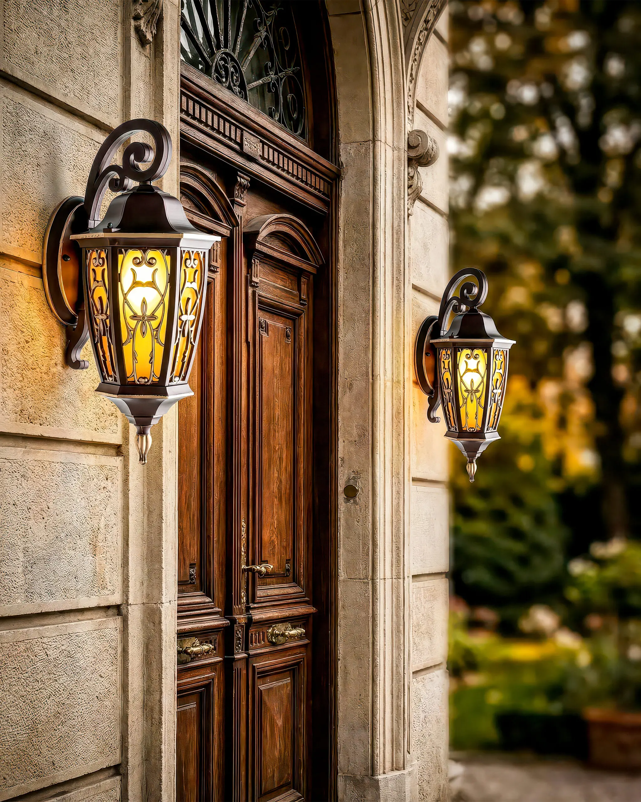 Đèn Tường Cổ Điển bằng Đồng với Hình Dáng Sang Trọng màu Vàng Đậm VRG-0326