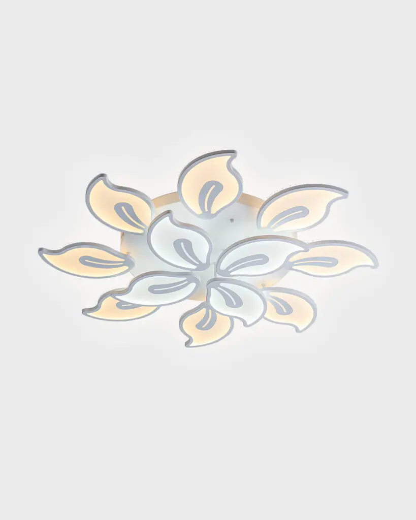 Đèn Ốp Trần Hiện Đại Hợp Kim Acrylic Hình Hoa 12 Cánh LED Tinh Tế VRG-3606-12