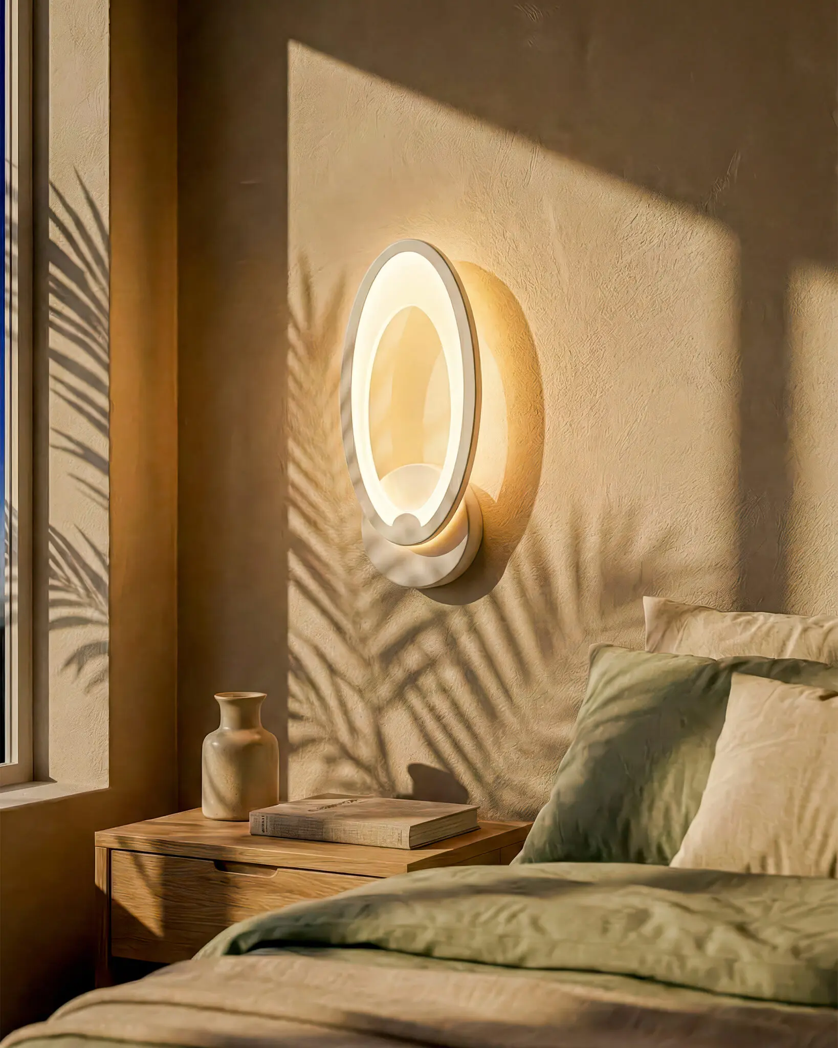 Đèn Tường LED Hiện Đại Nhựa PMMA Oval Trắng Sang Trọng VRG-6011