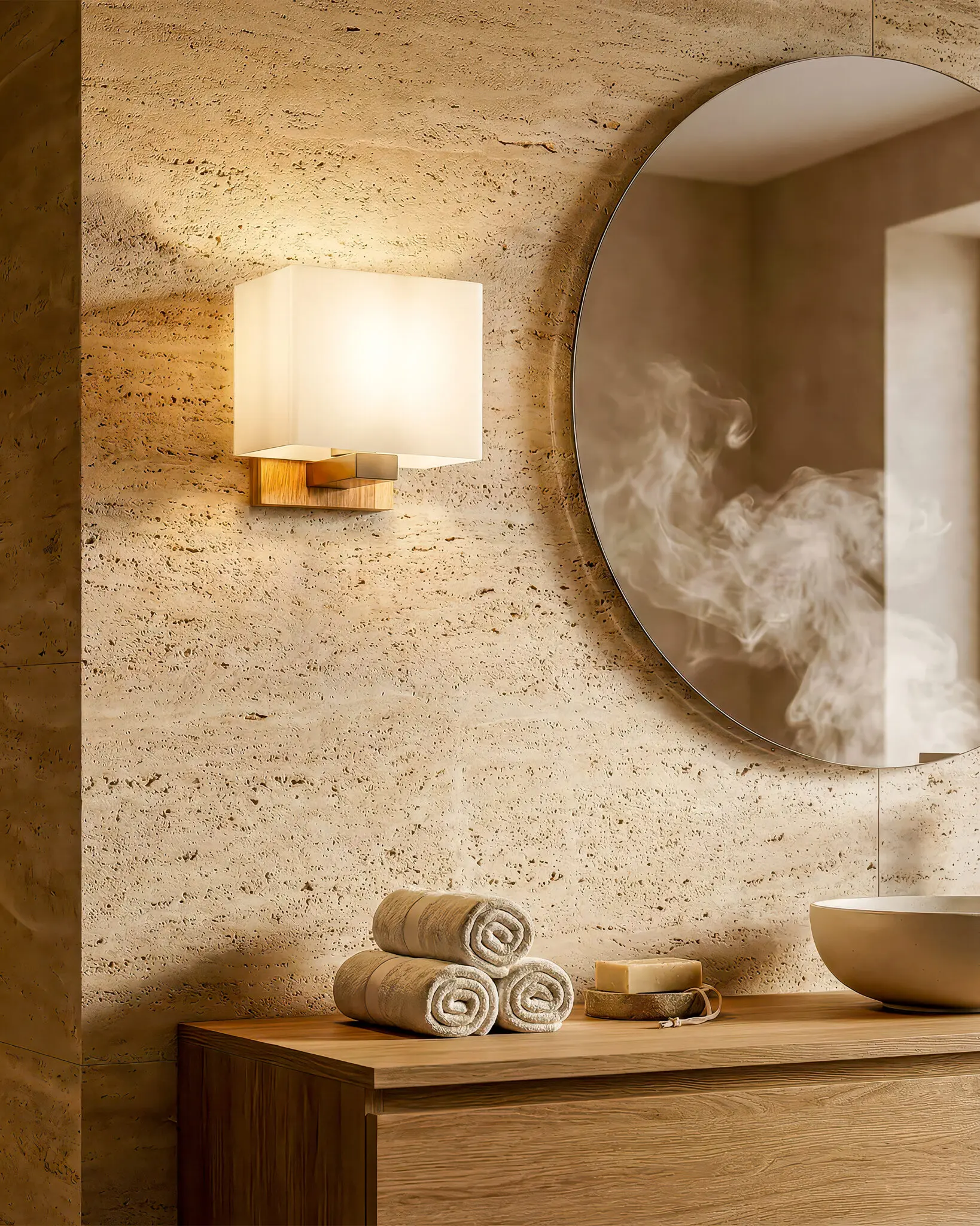 Đèn Tường Hiện Đại Chất Liệu Thủy Tinh Trắng Sang Trọng Phong Cách Minimalism VRG-6048