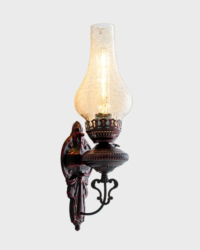 Đèn Tường Cổ Điển Pha Lê Hình Bầu Dục Đỏ Rượu Sang Trọng VRG-6222