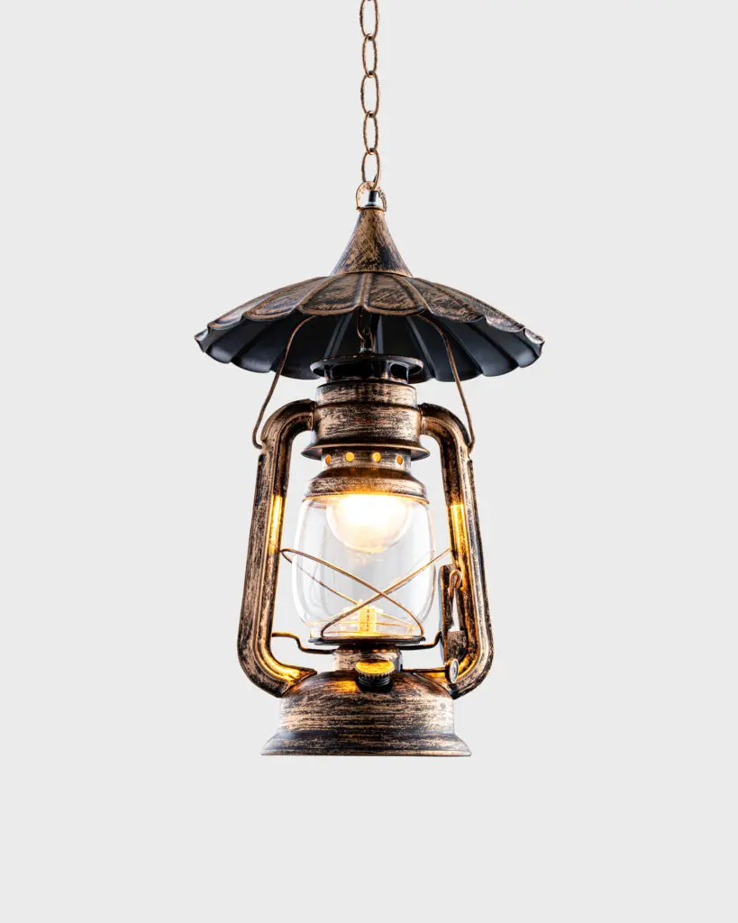 Đèn Thả Đồng Cổ Điển Hình Đèn Đường Bằng Kính Sang Trọng VRG-6807-1P