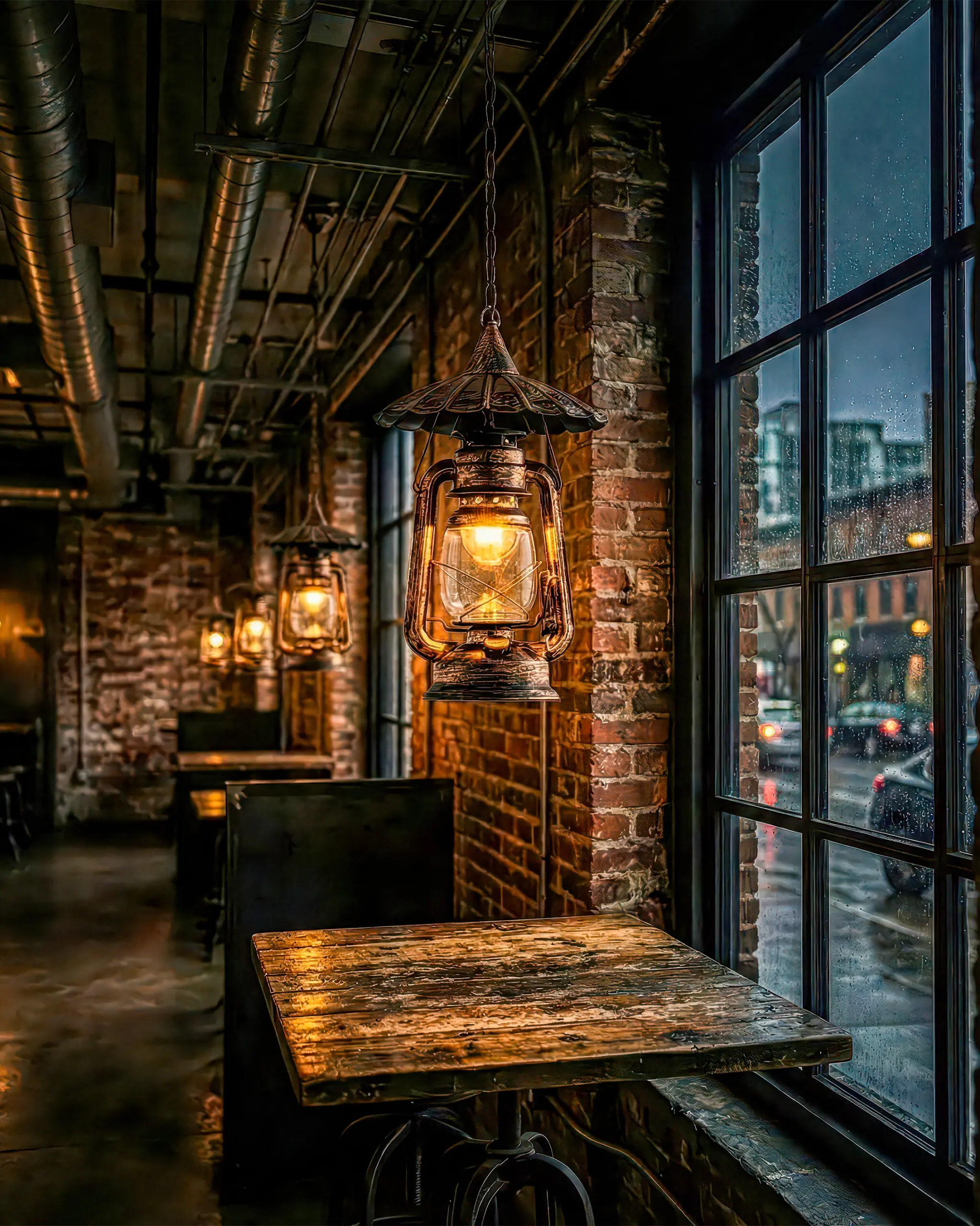 VRG 6807 1P 4 scaled Đèn Thả Đồng Cổ Điển Hình Đèn Đường Bằng Kính Sang Trọng VRG-6807-1P