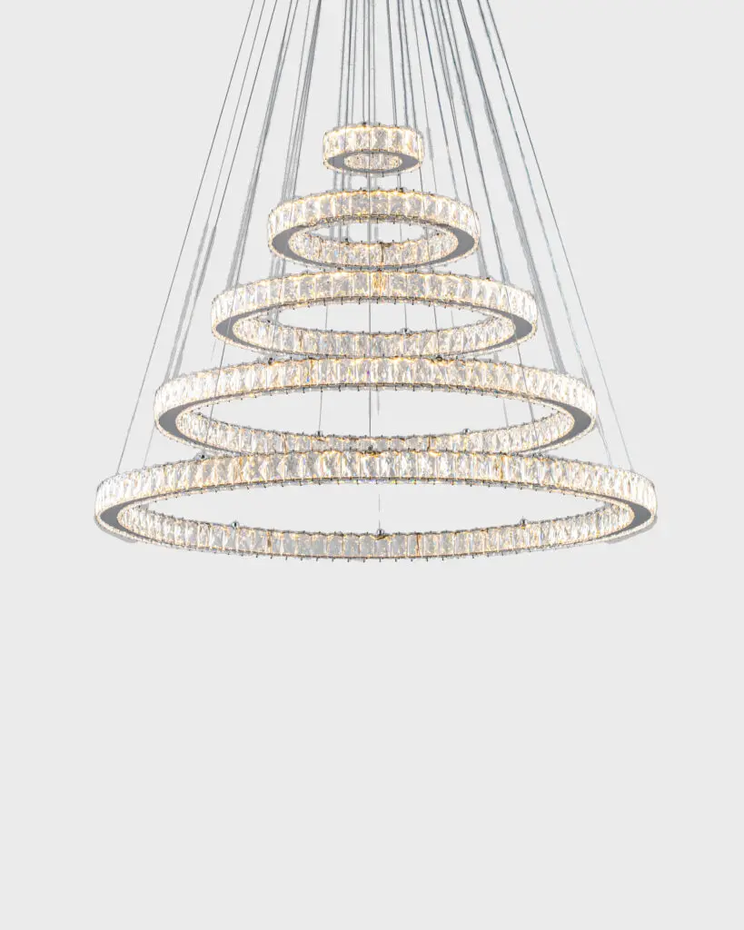 Đèn Chùm Pha Lê Đa Tầng Hình Tròn Sang Trọng VRG-7032-T5