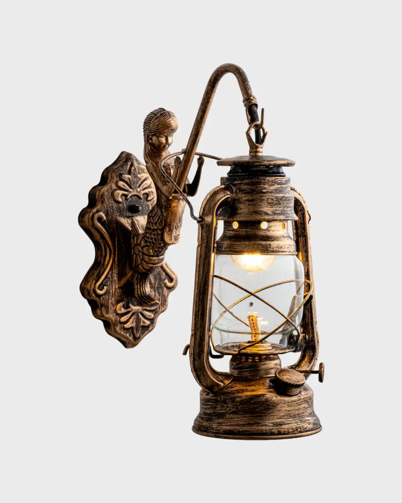 Đèn Tường Cổ Điển Hợp Kim Nguyên Khối Màu Đồng Sang Trọng VRG-7225