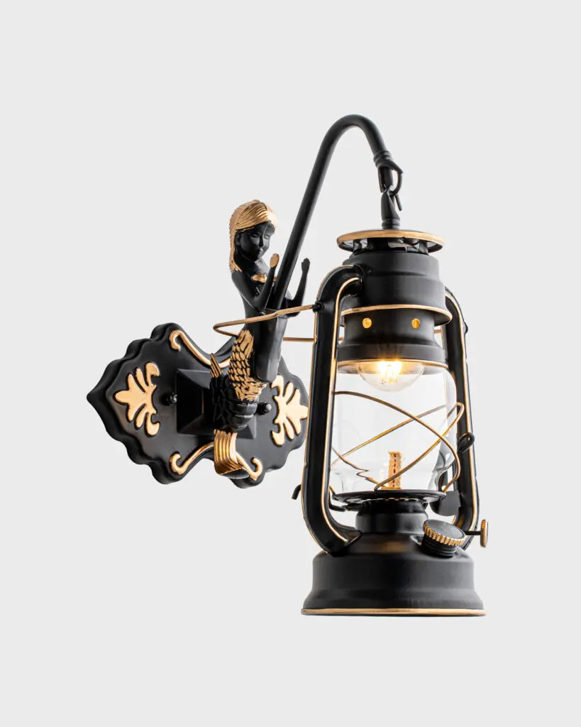 Đèn Tường Cổ Điển Pha Lê Đen Vàng Sang Trọng VRG-7275BK