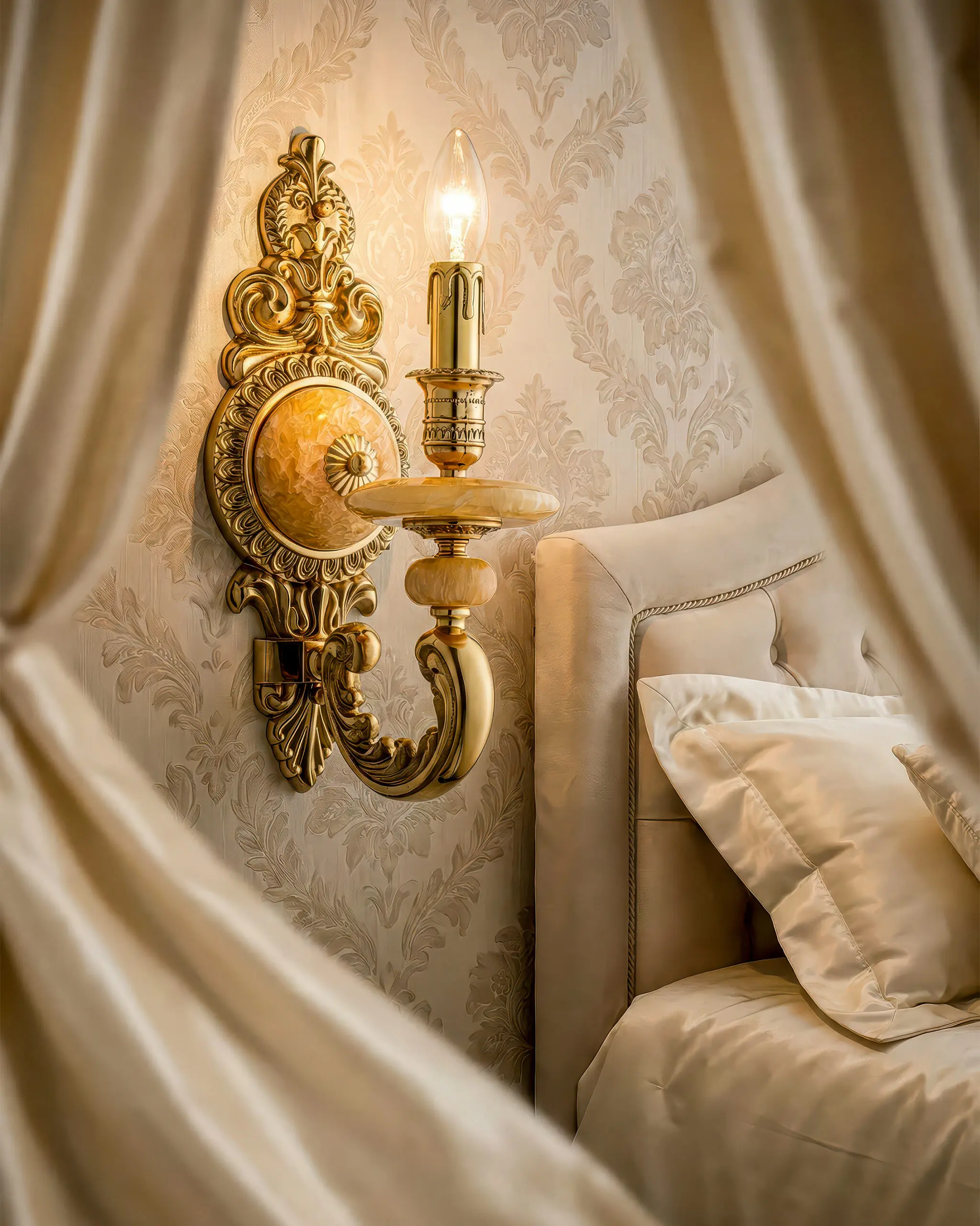 VRG 9251 1 6 scaled Đèn Tường Cổ Điển Pha Lê Vàng Gold Hình Oval Sang Trọng VRG-9251-1