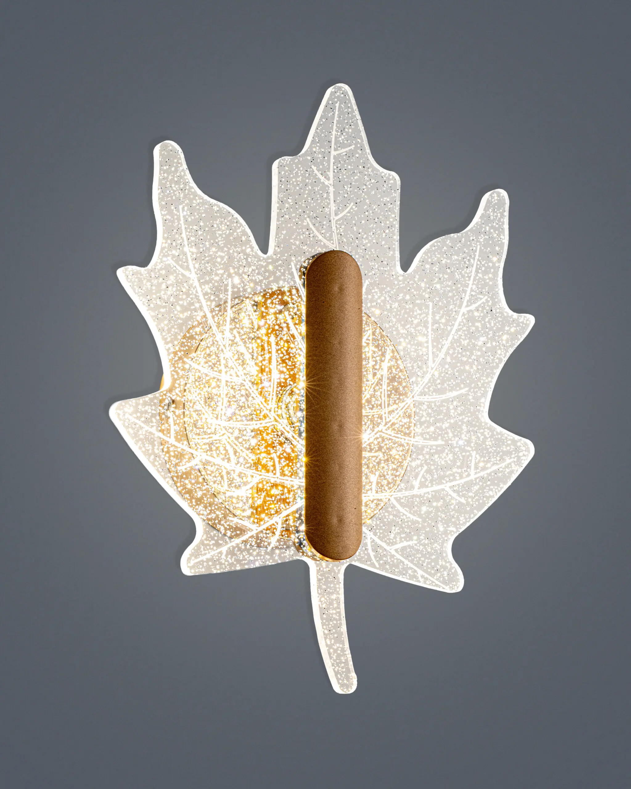 Đèn Tường Hình Lá Phong Pha Lê Hợp Kim Vàng Hiện Đại VRG-A81195