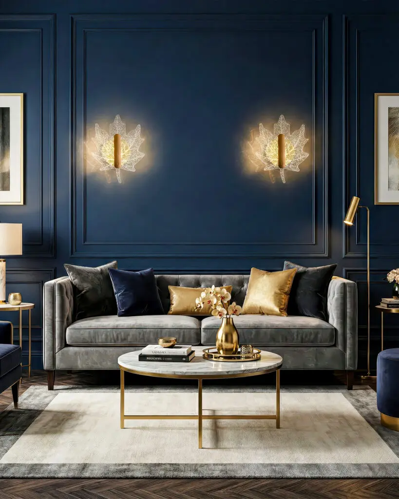 Đèn Tường Hình Lá Phong Pha Lê Hợp Kim Vàng Hiện Đại VRG-A81195