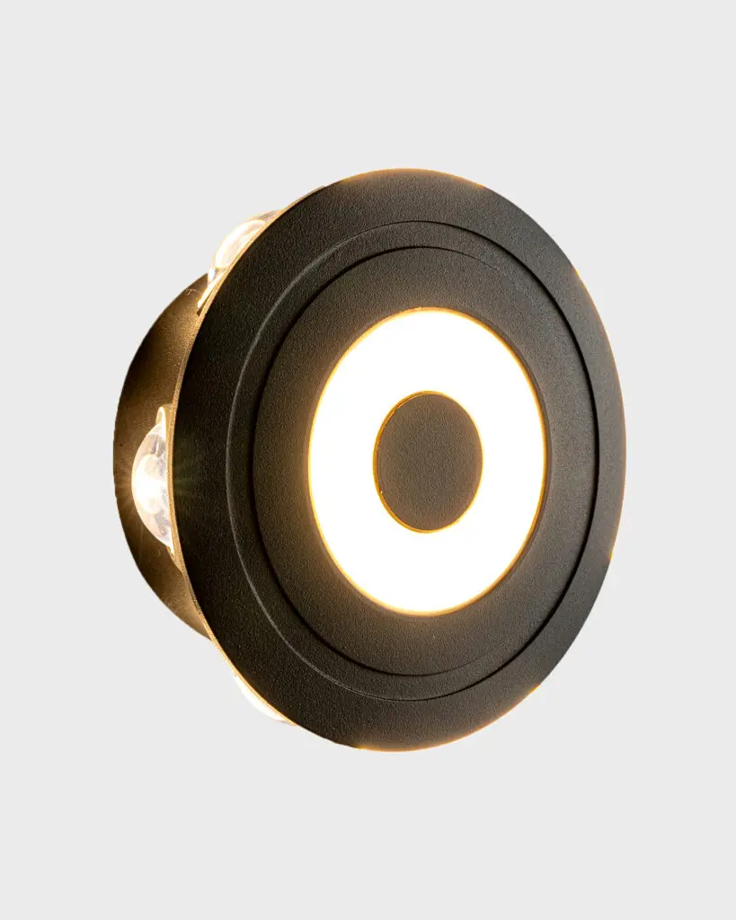 Đèn Tường Hiện Đại Hợp Kim Vòng Tròn Màu Đen Sang Trọng VRG-AK50-6