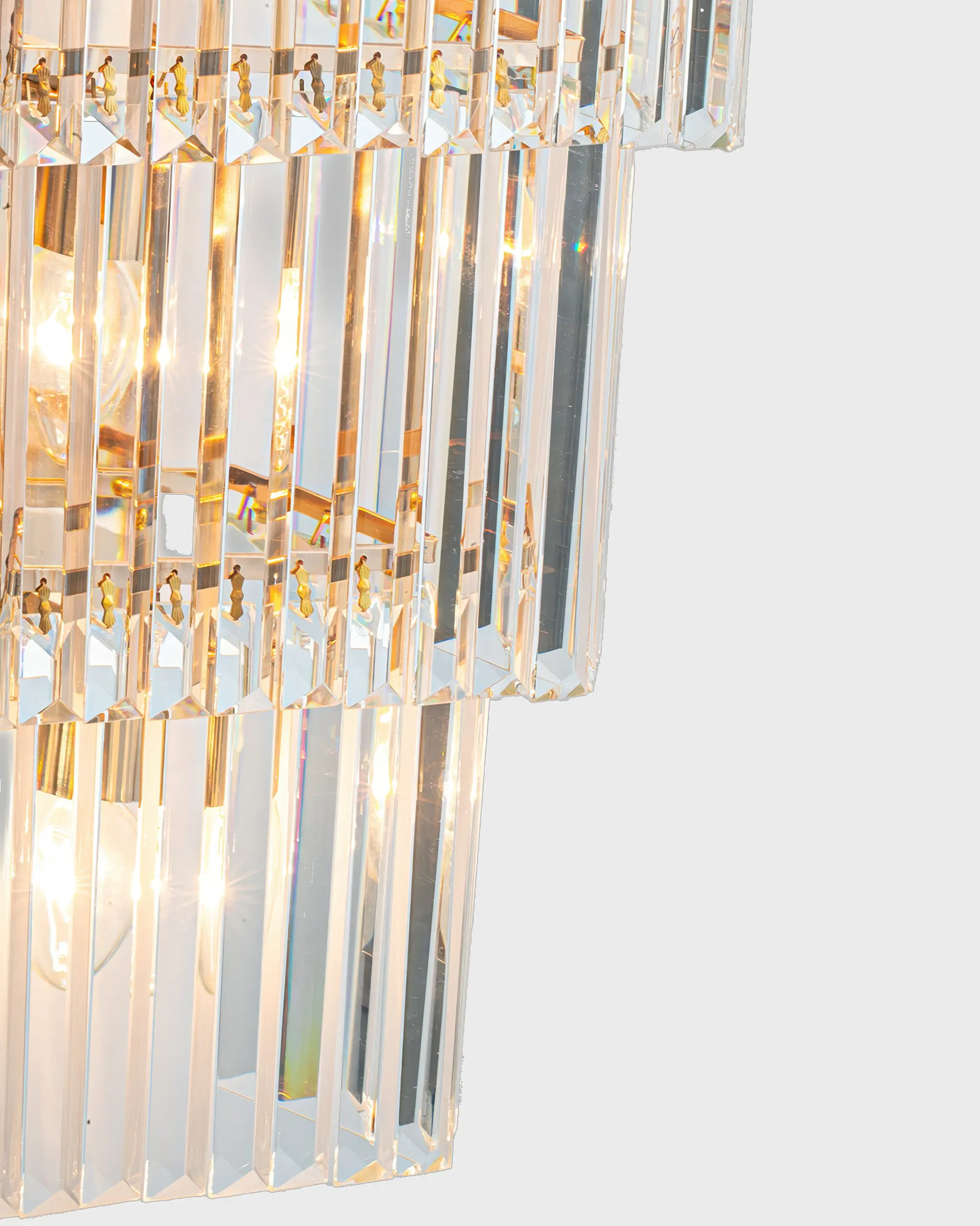 Đèn Tường Pha Lê 3 Tầng Cao Cấp Mạ Vàng Luxury VRG-B121